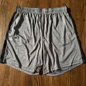 Reebok Gray and Black Men's Athletic Shorts
